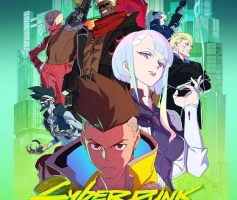 Affiche de l'animée cyberpunk : Edgerunners